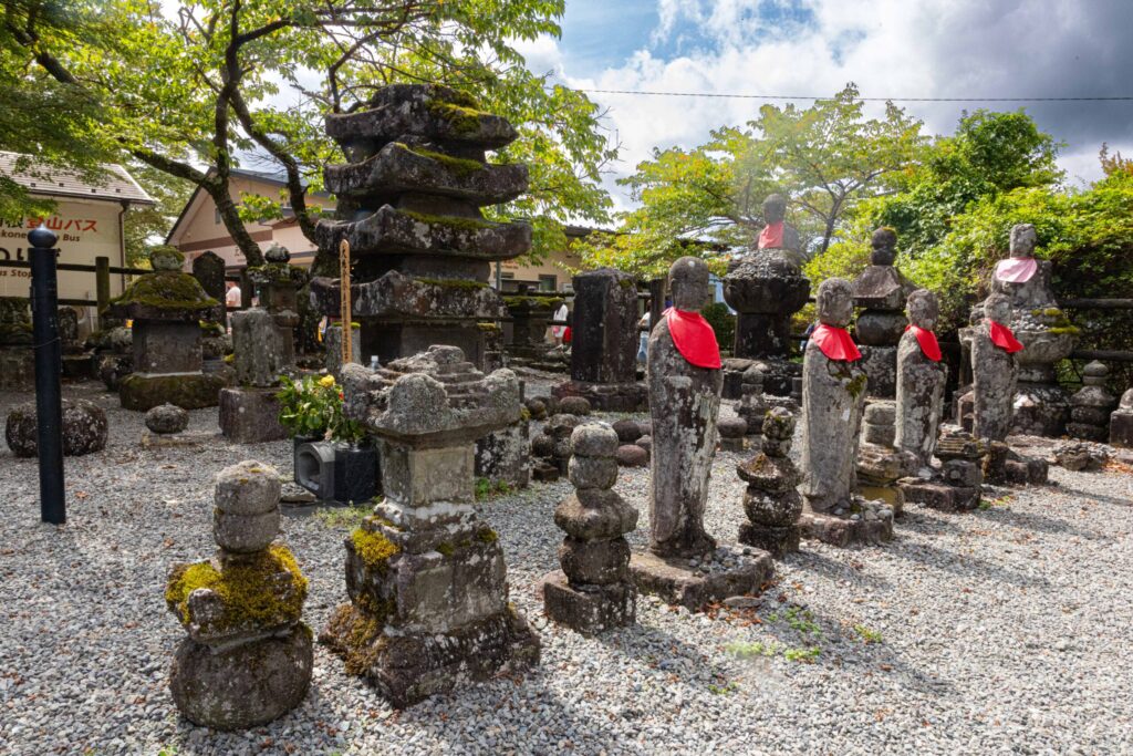 Cemetery in Motohakone village