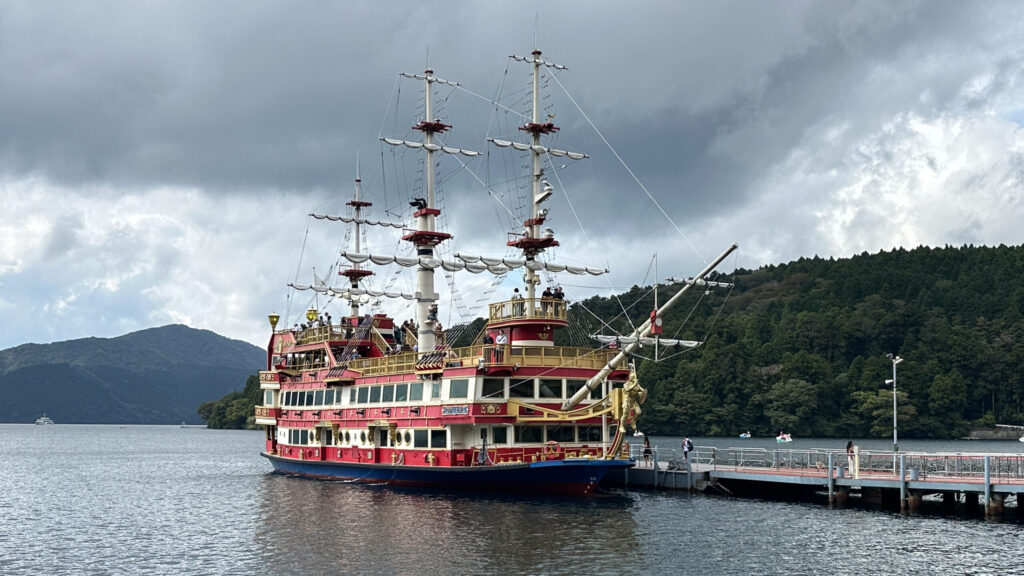 One of the pirate ships (really ferry/sightseeing boat) on Lake Ashi.