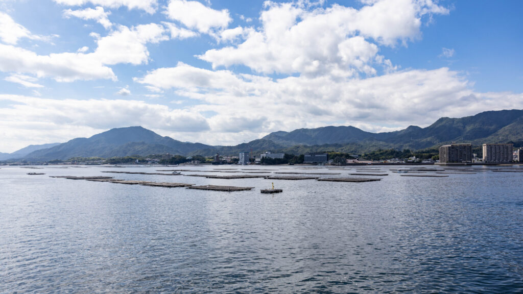 Oyster beds in Hiroshima Bay