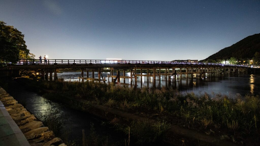 Togetsukyo Bridge at night
