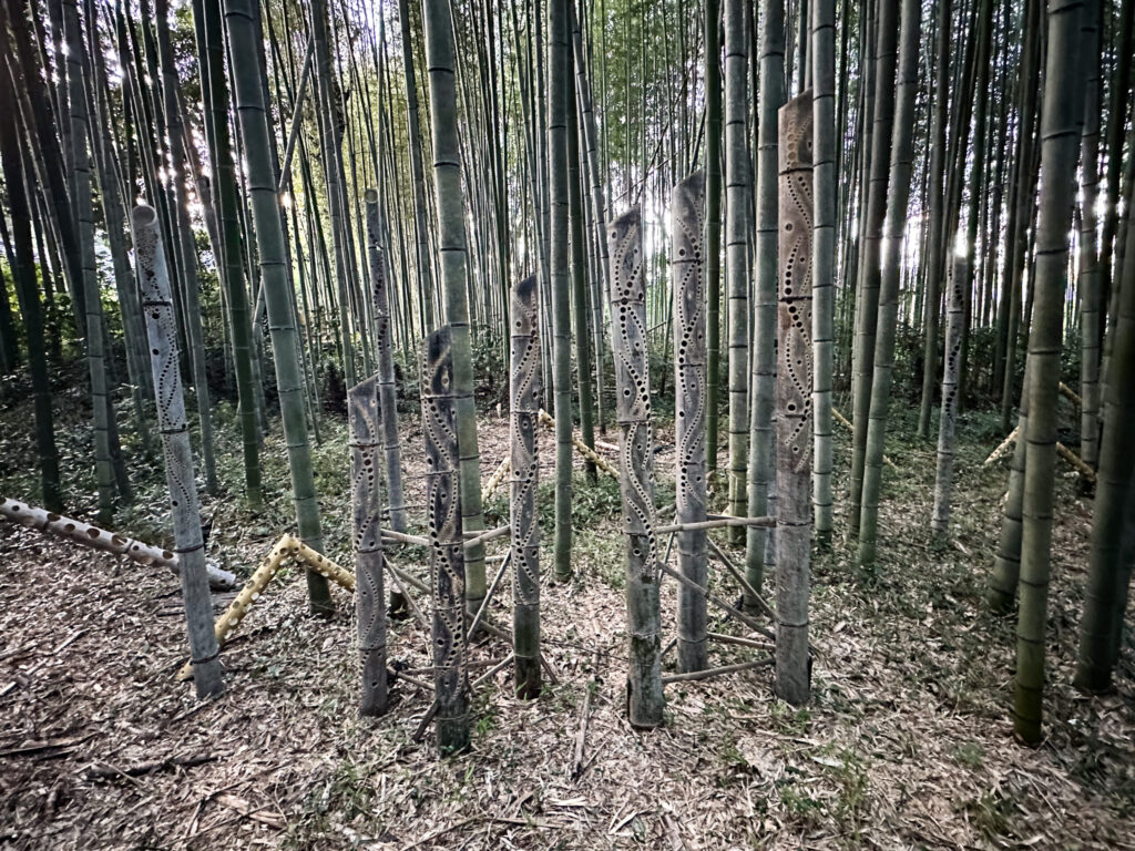 Artwork in the Bamboo Groves
