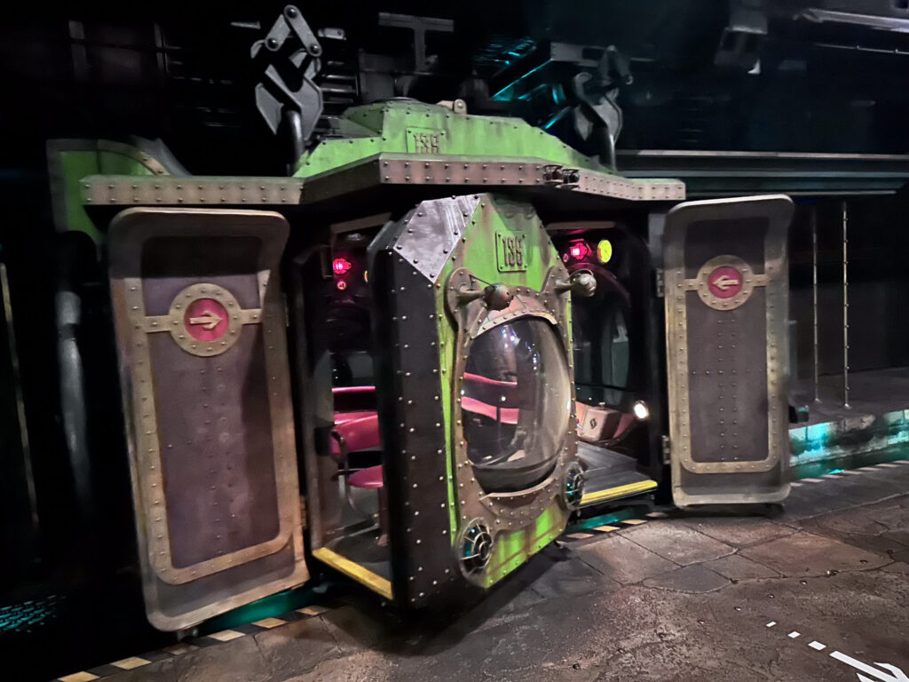 The ride vehicle for 20,000 Leagues Under the Sea.